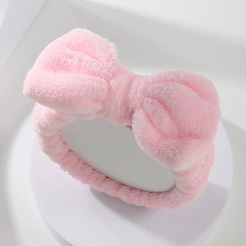 Home Textiles Face Towel - Bow Headband Wristband Set Towel Elastic