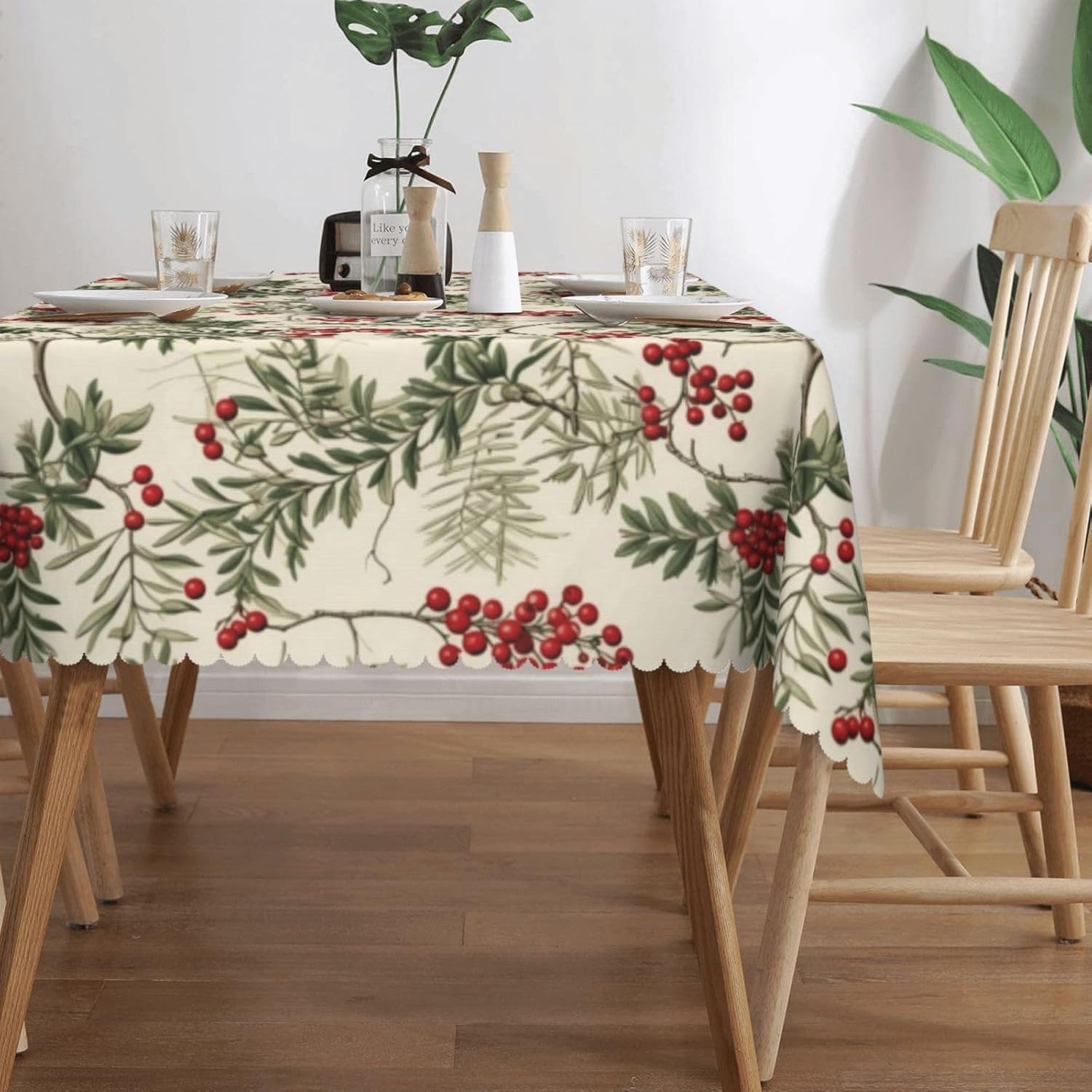 Watercolor Holly Berry Christm - Home Textiles Premium 评论和价格