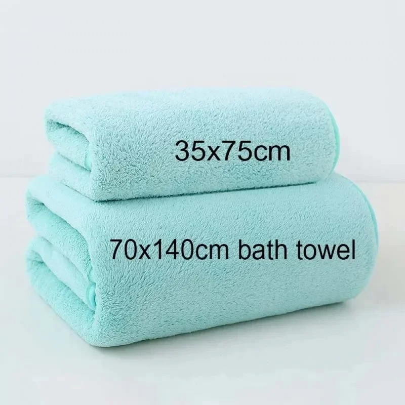 Thick Coral Fleece Towel Set,  - Home Textiles Face Towel 评论和价格