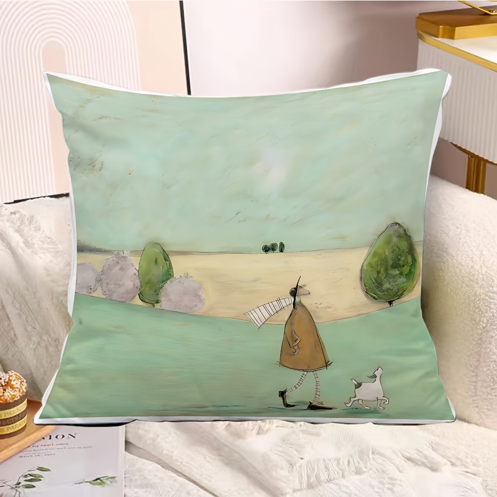 1pc Fashion Cartoon Printed Pi - Pillow Insert 18X18 评论和价格