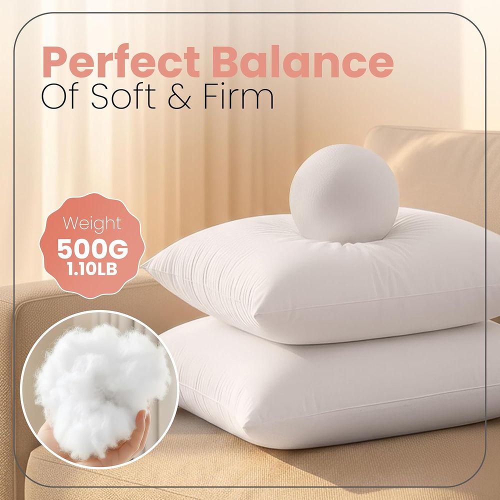 Pair of 18x18 White Pillow Ins - Pillow Insert 18X18 评论和价格